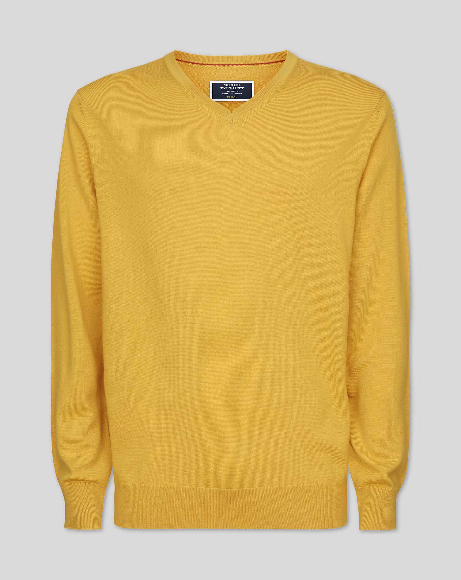Merino V-Neck Sweater - Yellow 