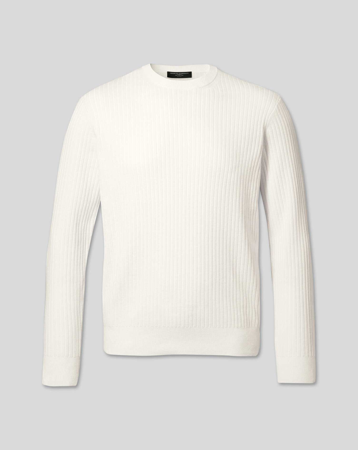 white merino sweater