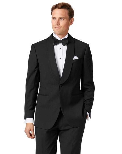 Black slim fit shawl collar tuxedo suit | Charles Tyrwhitt