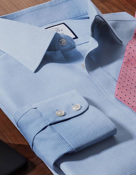 white and burgundy dress shirt