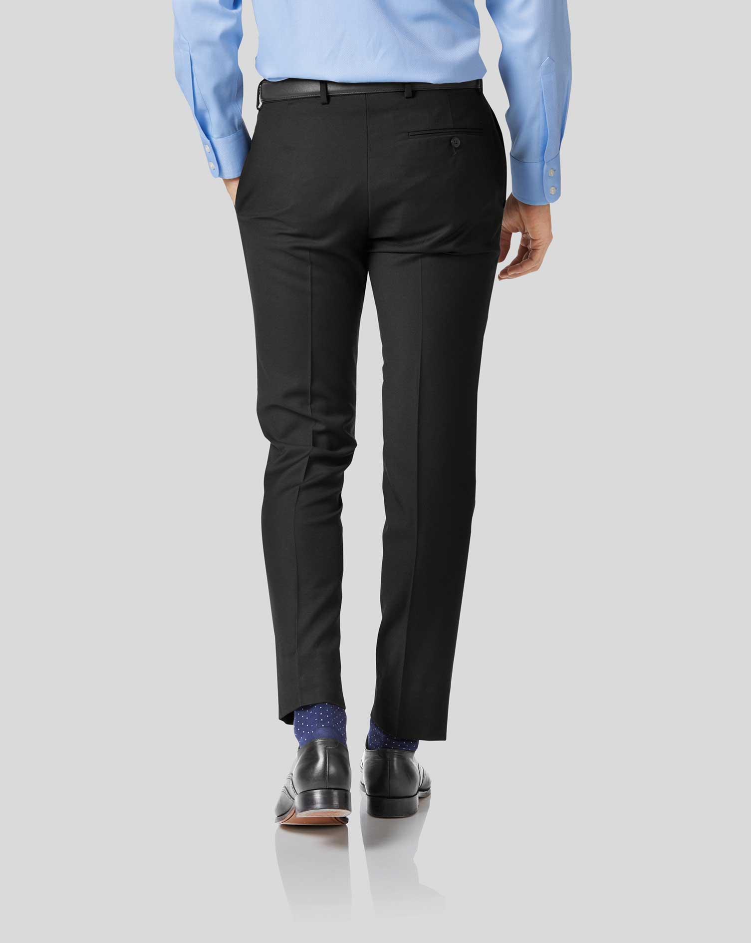 Black slim fit twill business suit | Charles Tyrwhitt