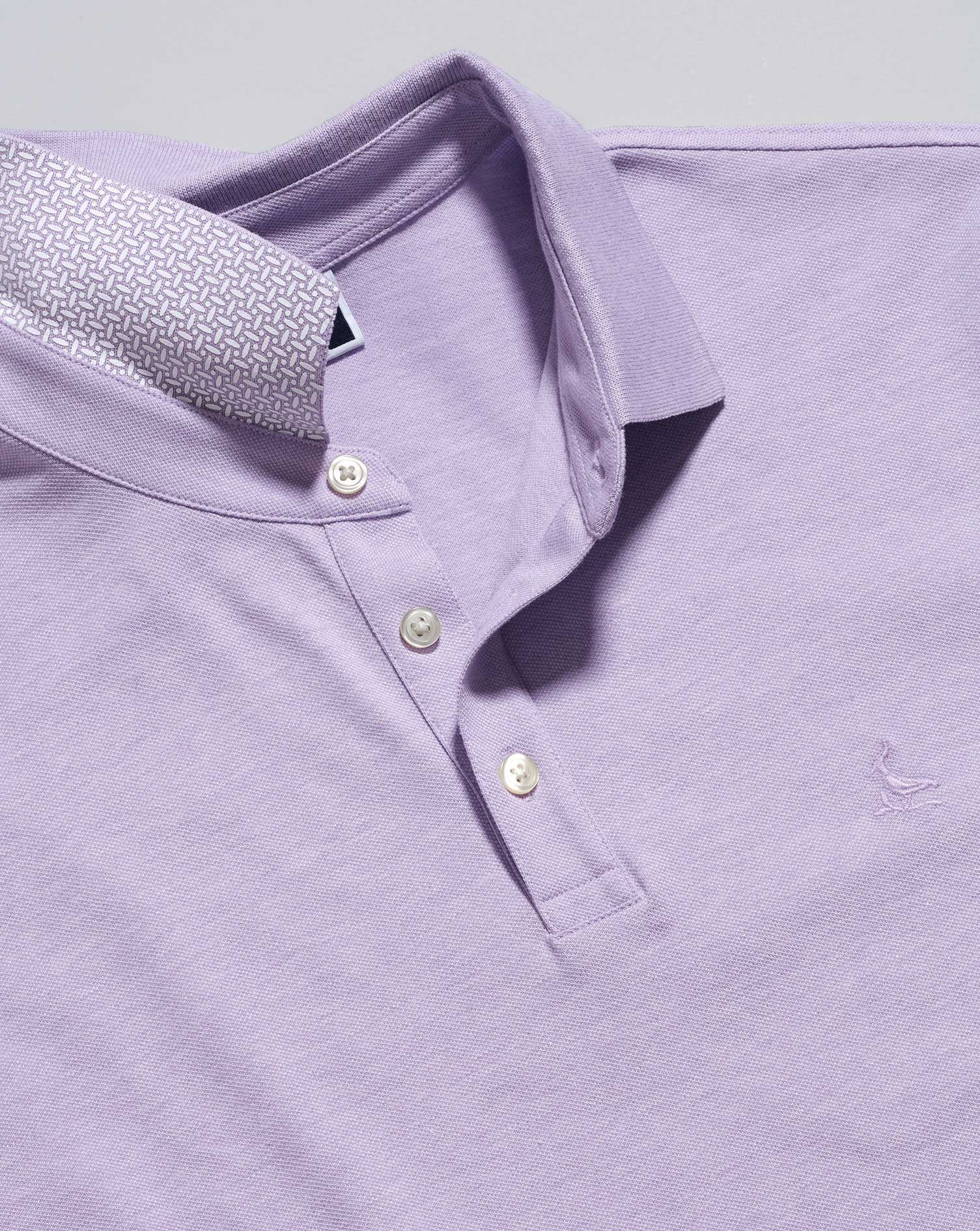 lacoste lilac polo shirt