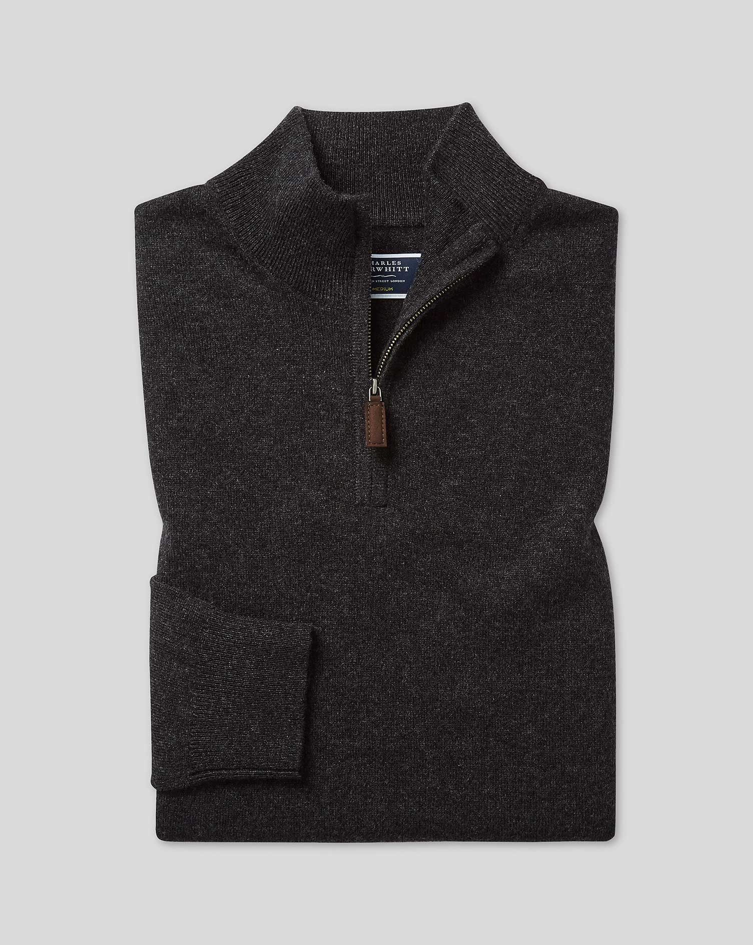 cashmere zip neck jumper
