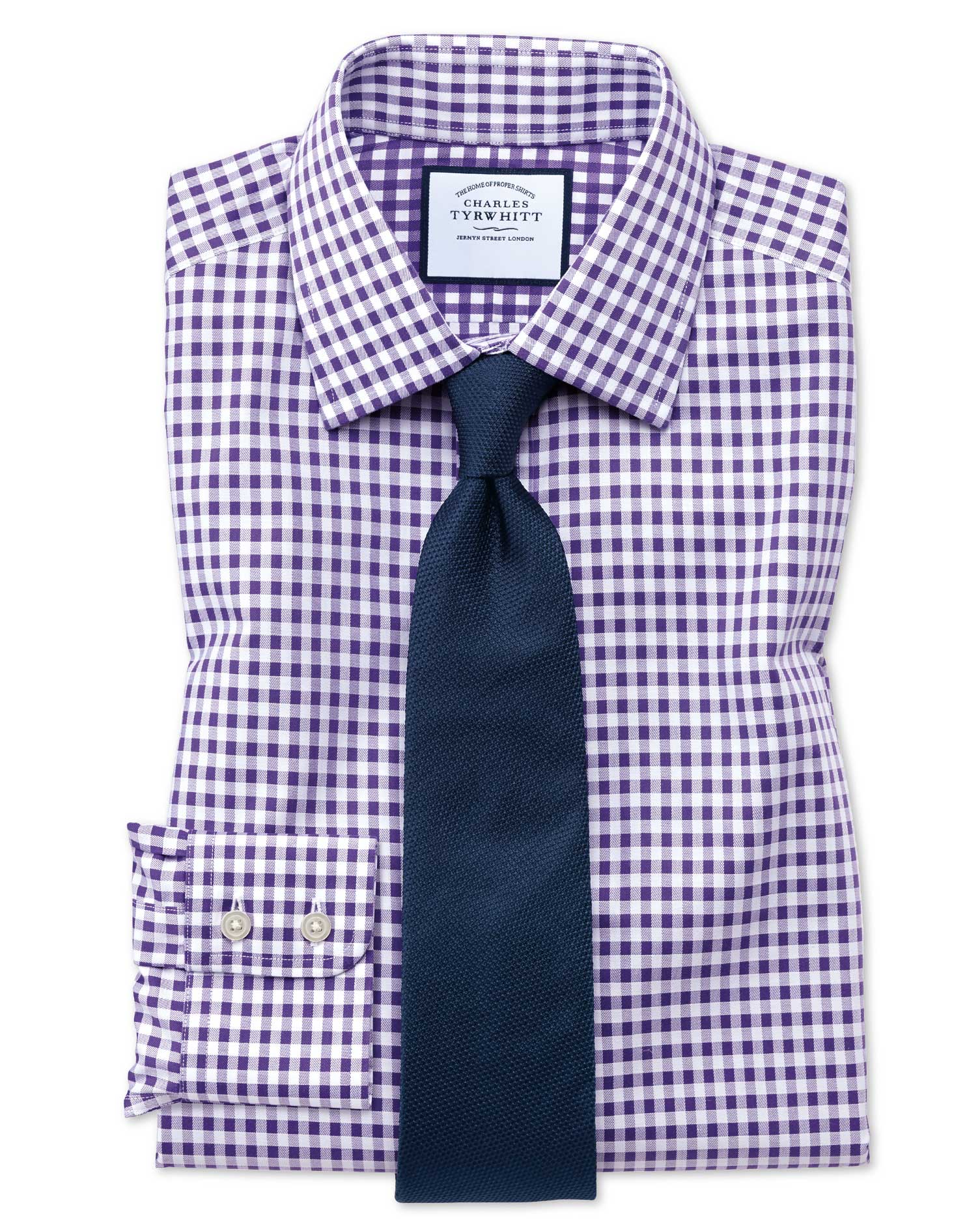 Paars Strijkvrij Gingham Overhemd Met Extra Slanke Pasvorm Charles Tyrwhitt charles tyrwhitt kopen in de aanbieding Paars Strijkvrij Gingham Overhemd Met Extra Slanke Pasvorm Charles Tyrwhitt charles tyrwhitt kopen in de aanbieding